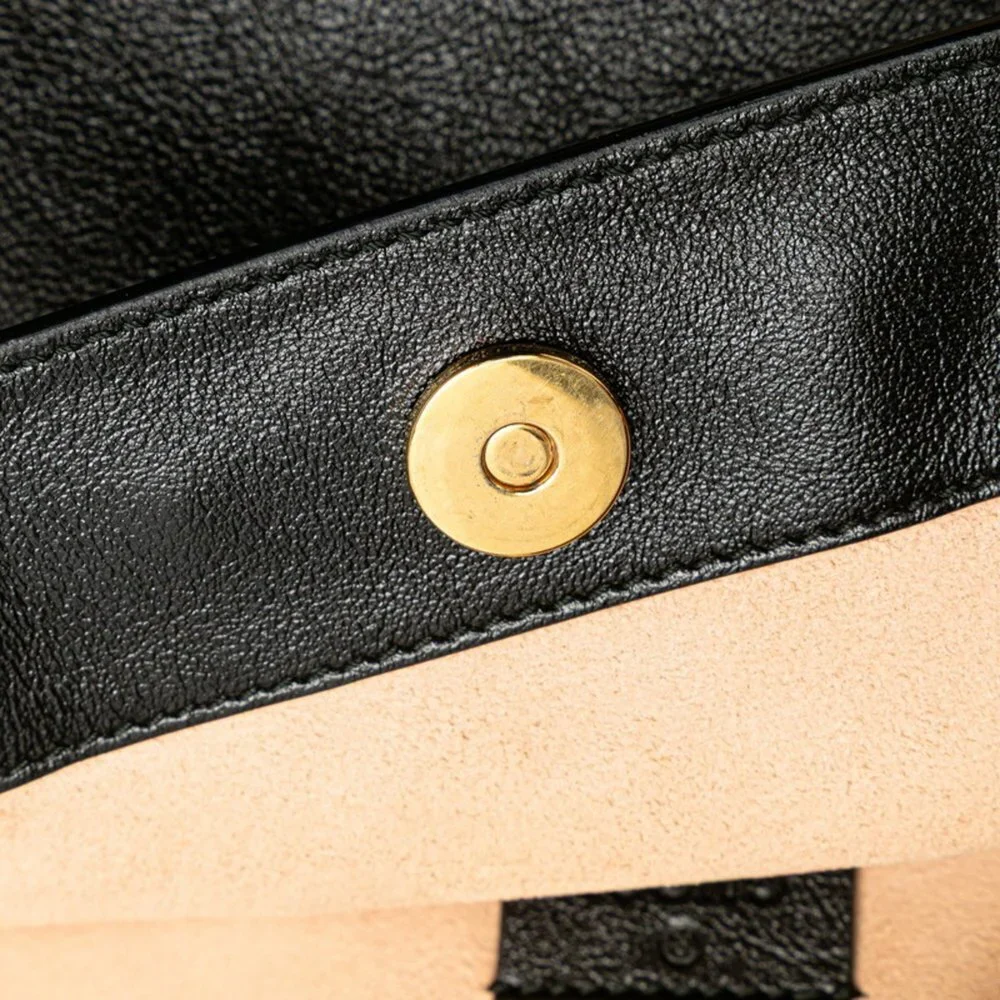 GUCCI Black Leather Horsebit Shoulder Bag - Picture 5 of 11